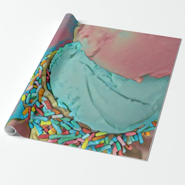 Papier Cadeau Chocolat glacé amant cadeau (Déroulé)