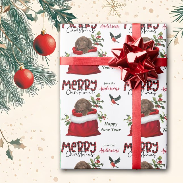 Papier Cadeau Chocolat Labrador Retriever Puppy in Gift Bag (Créateur téléchargé)