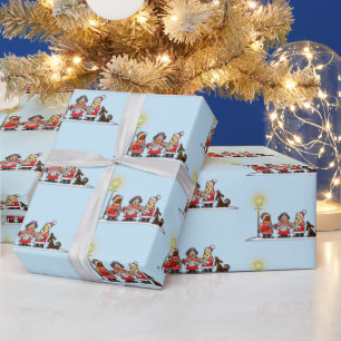 Papier Cadeau Chœur de Noël en chantant Noël