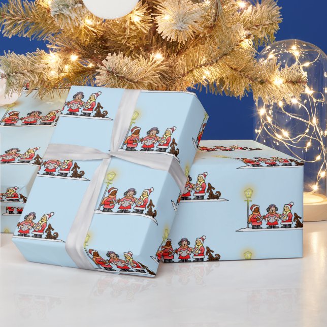 Papier Cadeau Chœur de Noël en chantant Noël (Vacances)