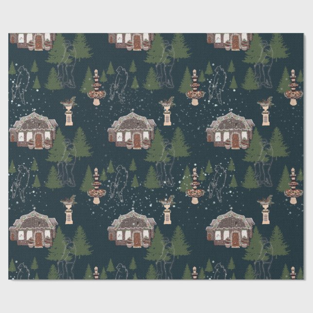 Papier Cadeau Choisissez un sapin de Noël (Plat)