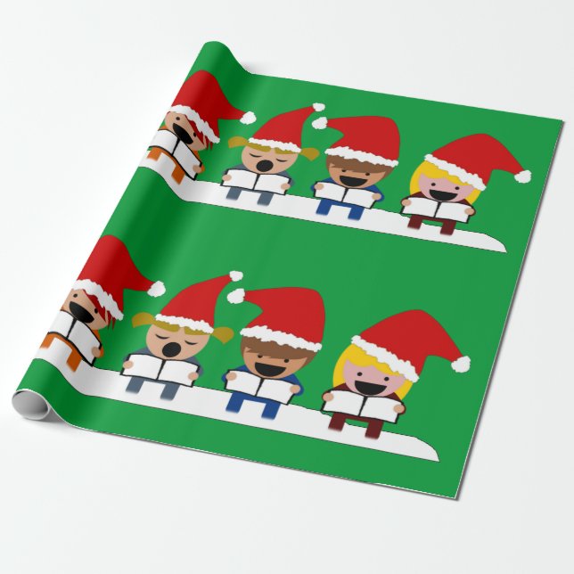 Papier Cadeau Chorale d'enfants de Noël (Déroulé)