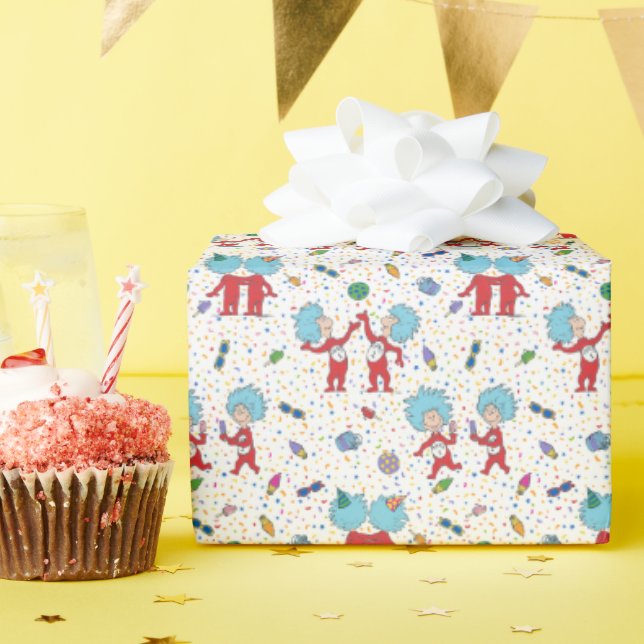 Papier Cadeau Chose Une Chose Deux Célébration Motif (Fête d'anniversaire)