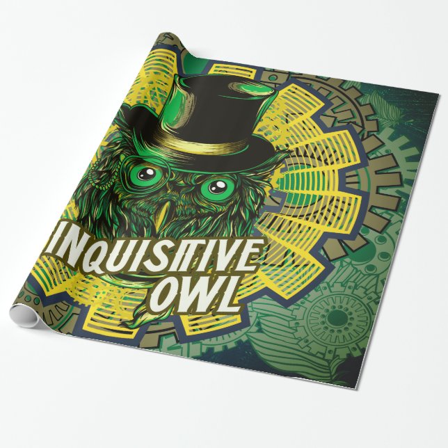 Papier Cadeau Chouette à vapeur (Déroulé)