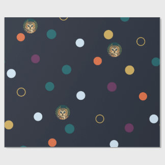Papier Cadeau Chouette-point Minuit — Motif Chouette Atmosphériq
