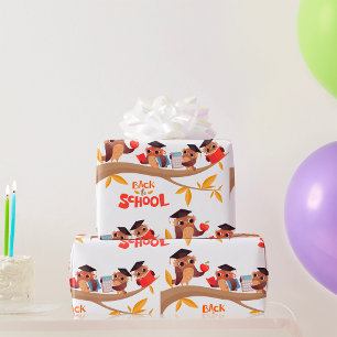 Papier Cadeau Chouettes mignonnes Retour à l'école