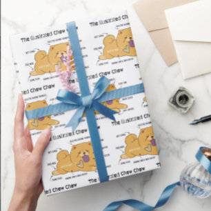 PAPIER CADEAU CHOW ILLUSTRÉ
