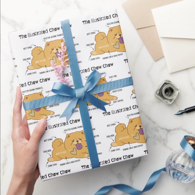 PAPIER CADEAU CHOW ILLUSTRÉ   (Créateur téléchargé)