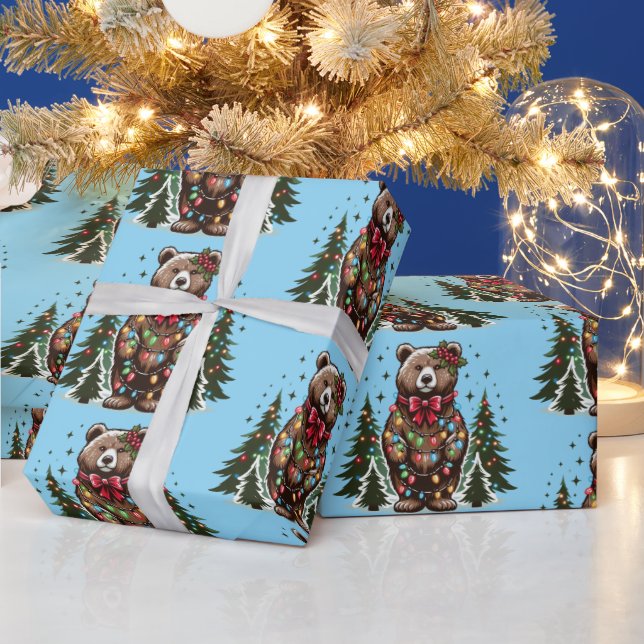 Papier Cadeau Christmas Bear (Vacances)