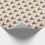 Papier Cadeau CHRISTMAS CADEAU renne mignon roux nez rouge rudol<br><div class="desc">par kat massard >>> www.simplysweetpaperie.com <<<</div>