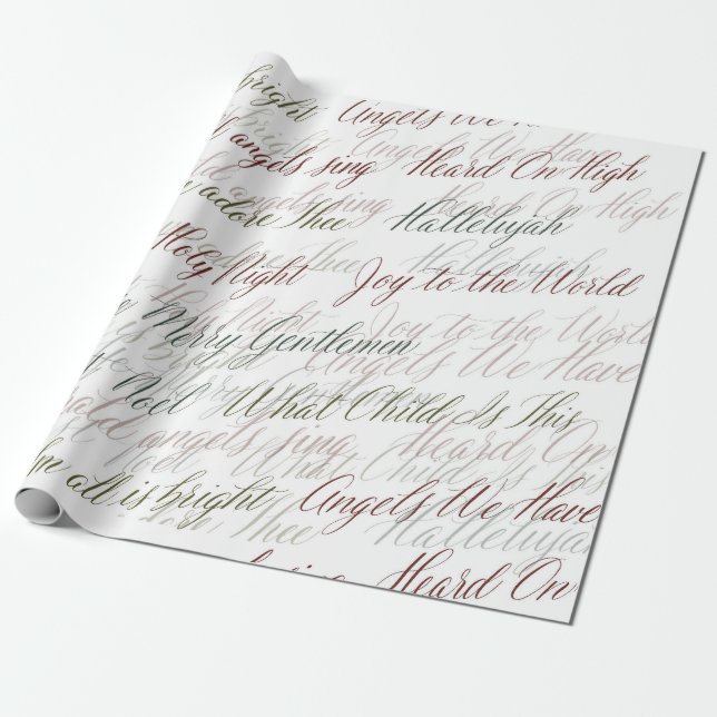 Papier Cadeau Christmas Carols Wrapping Paper (Déroulé)