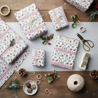 Papier Cadeau Christmas Cheer Seamless Wrapping Paper