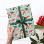 Papier Cadeau Christmas Crew Custom Six Photo Funny Holiday Cade<br><div class="desc">**Faites défiler la photo ci-dessous!** Ce papier d'emballage cadeau de Noël amusant et très joyeux ravira vos amis et votre famille quand vous le personnalisez avec les photos de vos enfants, parents, amis et même animaux de compagnie mettant toute la folle série de personnages dans des vacances stupides Père Noël...</div>