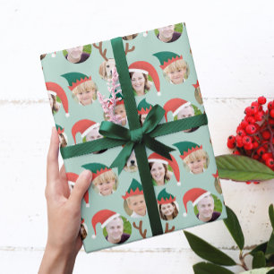 Papier Cadeau Christmas Crew Custom Six Photo Funny Holiday Cade