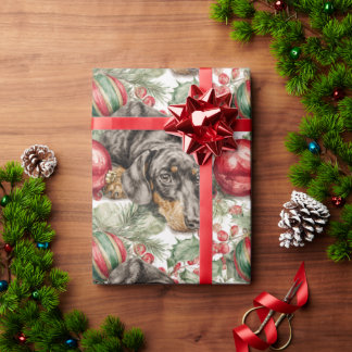 Papier Cadeau Christmas Dachshund