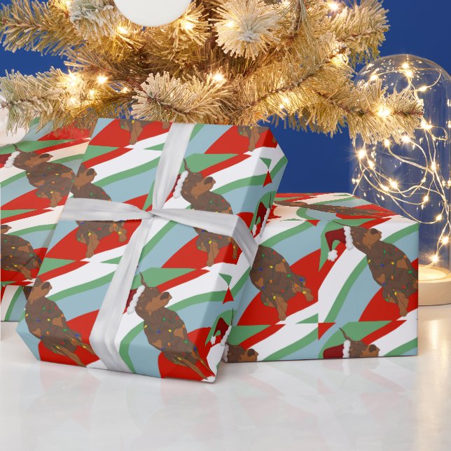 Papier Cadeau Christmas Doberman Pinscher (Vacances)