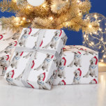 Papier Cadeau Christmas Doctor Labrador Retriever<br><div class="desc">Chien de Noël Labrador Retriever avec stéthoscope médical et casquette du Père Noël en blanc. La couleur Arrière - plan peut être modifiée.</div>