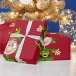 Papier Cadeau Christmas Elf<br><div class="desc">Papier d'enveloppement pour elfe de Noël Artisanat & Fournitures de fête > Fournitures d'enveloppement de cadeaux > Papier d'enveloppement</div>