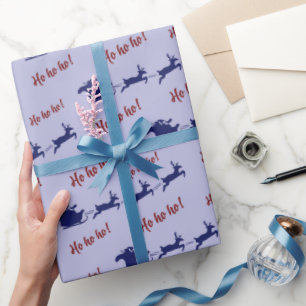 Papier Cadeau Christmas Eve Magic : le traîneau de Père Noël et 
