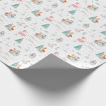 Papier Cadeau Christmas Fox Snowman Personnalisé À et de Nom<br><div class="desc">Ce papier est conçu avec un renard d'hiver,  un bonhomme de neige et un sapin de Noël que les enfants adorent sans aucun doute ! En éliminant le besoin de tags,  ce papier est sûr de devenir votre meilleur ami pendant les vacances.</div>