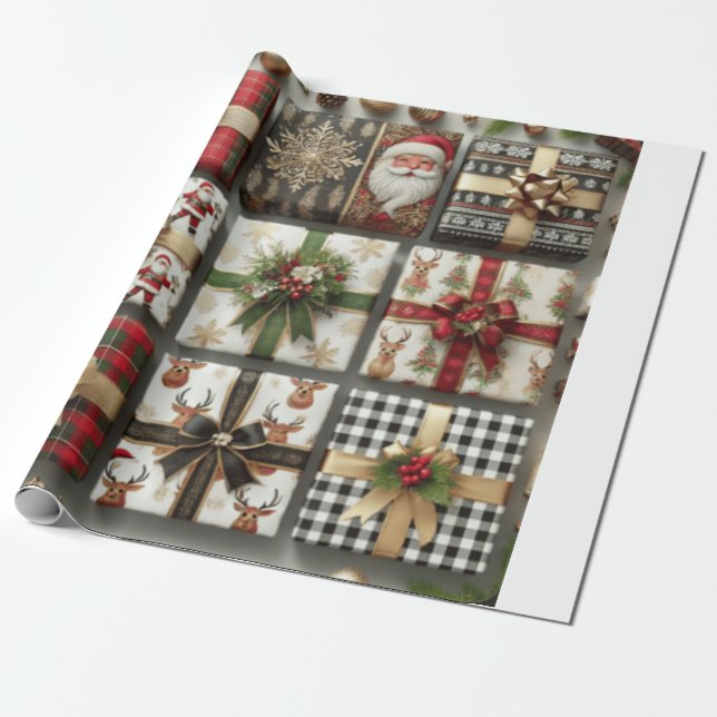 Papier Cadeau christmas gifts (Déroulé)