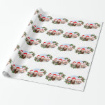 Papier Cadeau Christmas Holly<br><div class="desc">Papier Holly de Noël</div>