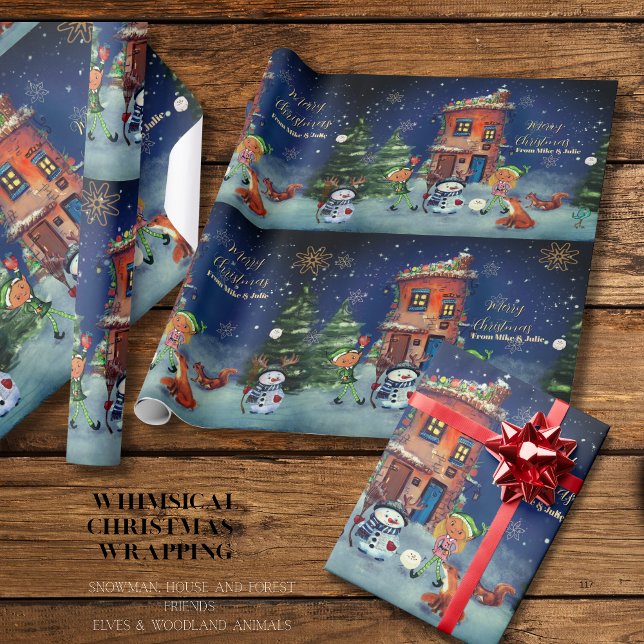 Papier Cadeau Christmas House & Woodland Friends Wrapping Paper (Christmas House & Woodland Friends Wrapping Paper)