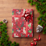 Papier Cadeau Christmas Labrador Retriever<br><div class="desc">Mignons Labrador Retriever chiens de couleur noire,  chocolat,  rouge et jaune,  habillé en chapeau de Santa avec un sucre de canne,  jolie conception de chien de Noël.</div>