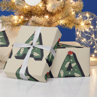 Papier Cadeau Christmas letter A Christmas