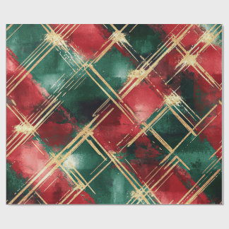 Papier Cadeau Christmas Plaid wrapping paper
