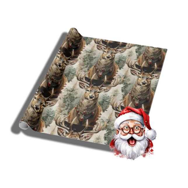 Papier Cadeau Christmas Scottish Reinder (Merry Christmas)