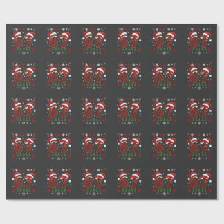 Papier Cadeau Christmas Six Seven 67 Santa Xmas Gen Alpha
