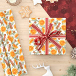 Papier Cadeau Christmas Spice and Citrus Orange Slices<br><div class="desc">This Christmas citrus and spice wing rapping paper is sure to remind everyone of the delightful smells of the holidays. Les objets estampillés orange slices,  anise,  cinnamon sticks,  et pine sprigs.</div>