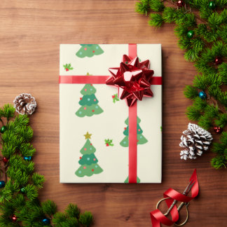 Papier Cadeau Christmas Tree Wrapping Paper | Cozy Illustrations