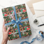 Papier Cadeau Christmas Welsh Terrier Avec Cadeaux<br><div class="desc">Chien de Terrier gallois mignon posant près du sapin de Noël avec des cadeaux de vacances et une frontière verte. La couleur de bordure peut être modifiée.</div>