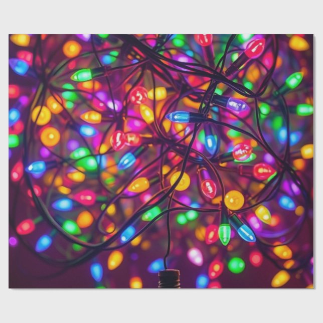 Papier Cadeau Christmaslight wrapping paper. (Plat)