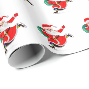 Papier cadeau Christmasm Papier cadeau Père Noël C