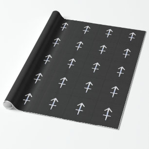 Papier Cadeau Chrome Comme Sagittarius Zodiac Connexion Noir