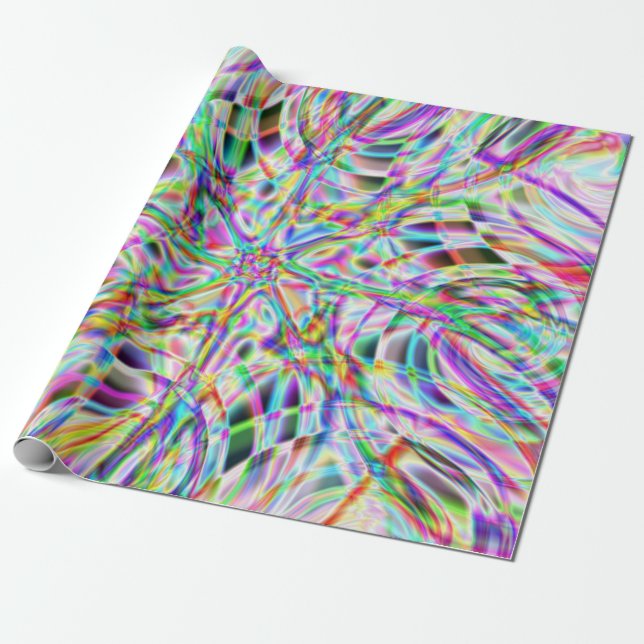 Papier Cadeau Chrome Iridé Dix (Déroulé)