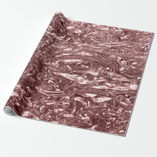 Papier Cadeau Chrome Liquide Or Rose Métallisé Chic Glamour Soir