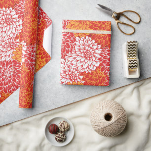 Papier Cadeau Chrysanthème