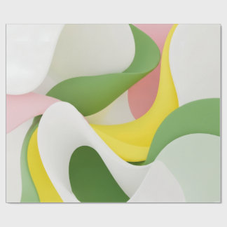 Papier Cadeau Chuchotements dans un flux pastel