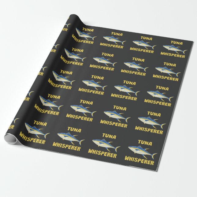 Papier Cadeau Chuchoteur de thon Pêche drôle (Déroulé)