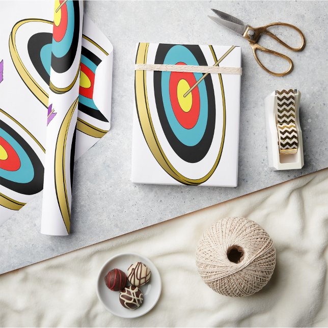 Papier Cadeau Cible de tir à l'arc en bulle avec Centre de tir à (Créateur téléchargé)