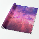 Papier Cadeau Ciel étoilé cosmique violet rose Galaxie Feu de ci<br><div class="desc">Papier d'emballage</div>