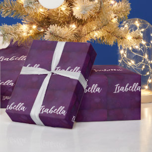 Papier Cadeau Ciel étoilé violet