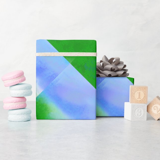 PAPIER CADEAU CIEL MODERNE BLEU (Baby Shower)