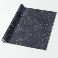 Ciel nocturne étoilé bleu et rose pour une baby sh