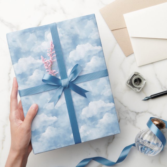 Papier Cadeau Cieux bleus Nuages  (Cadeaux)