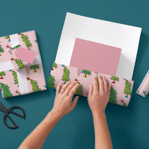 Papier Cadeau Cindy-Lou Who and Christmas Tree Pattern